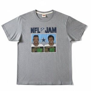 NFL HOMAGE Jam T-Shirt Dallas Cowboys Smith Sanders Gray Graphic Tee Size M